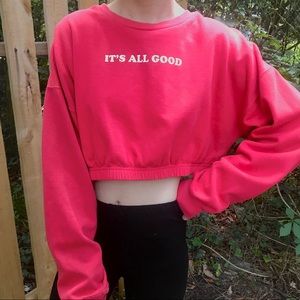 “It’s all good” Cropped Shirt